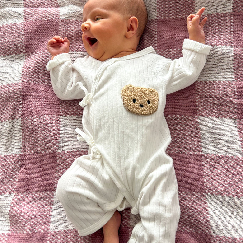 Newborn Kimono - Teddy- Snow.