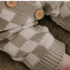 Knitted Onesie - Check Green.