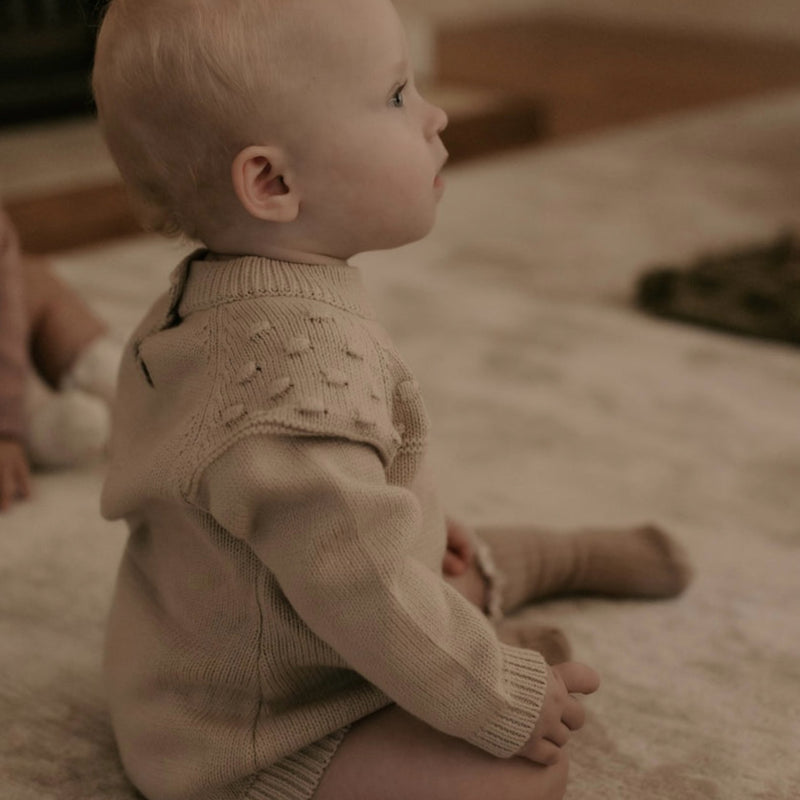Knitted Spot Detail - Romper.
