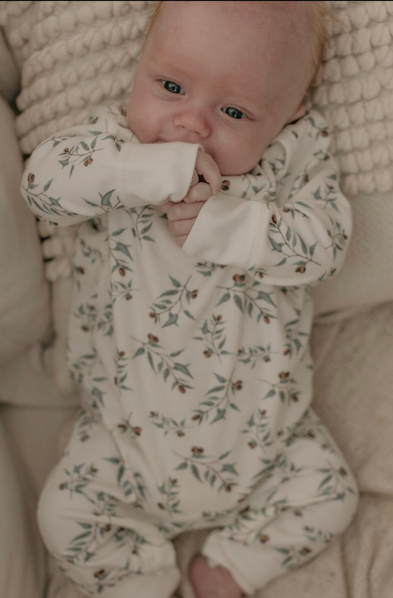 Organic Onesie-Olive Branch.