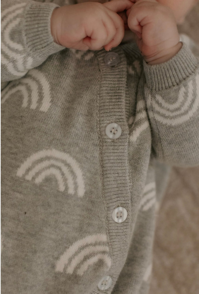 Knitted Sleep Suit - Grey.
