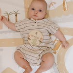 Natural fine stripe - 2 Piece Set.