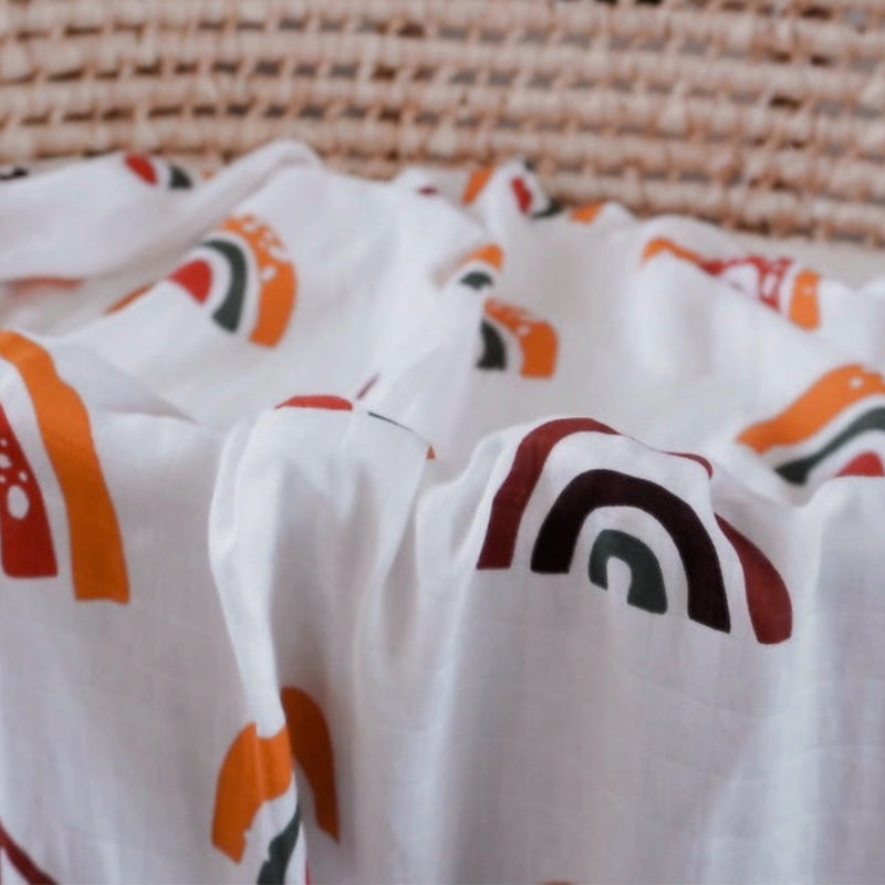 Swaddle - Organic - Bold Rainbow.