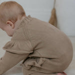 Knitted Pearl Button- Onesie.