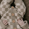 Knitted Onesie - Check Green.