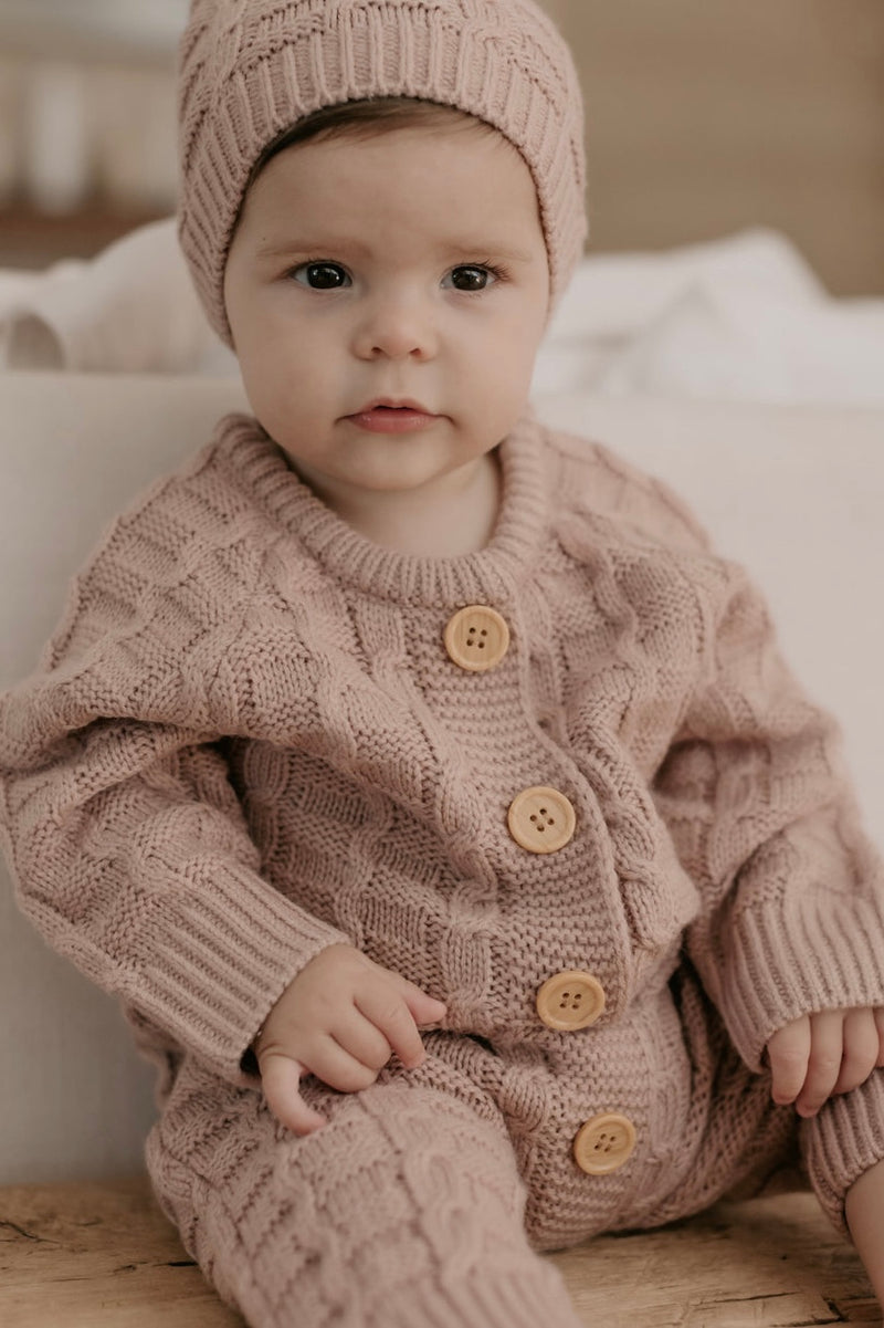 Knitted Onesie - Pink.