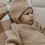 Knitted Romper - Caramel.