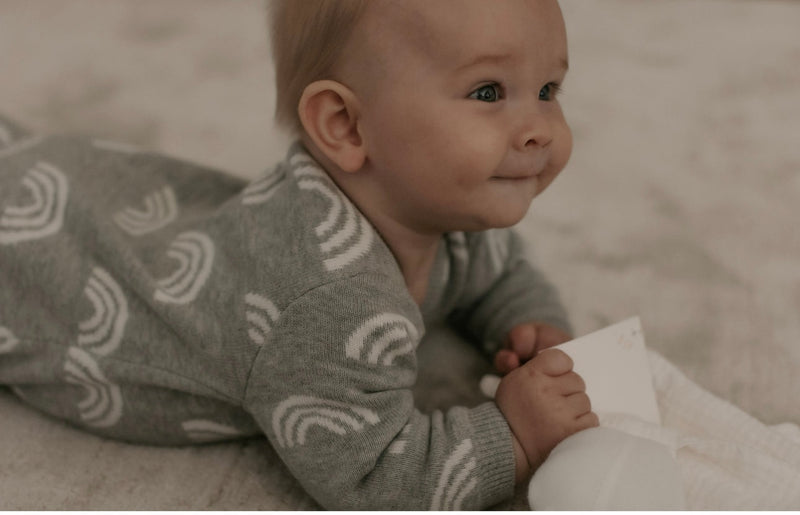 Knitted Sleep Suit - Grey.
