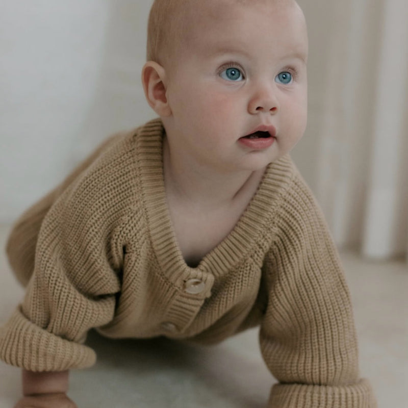 Knitted Onesie - Caramel.