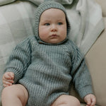 Knitted Romper - Grey.