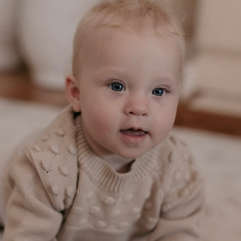 Knitted Spot Detail - Romper.