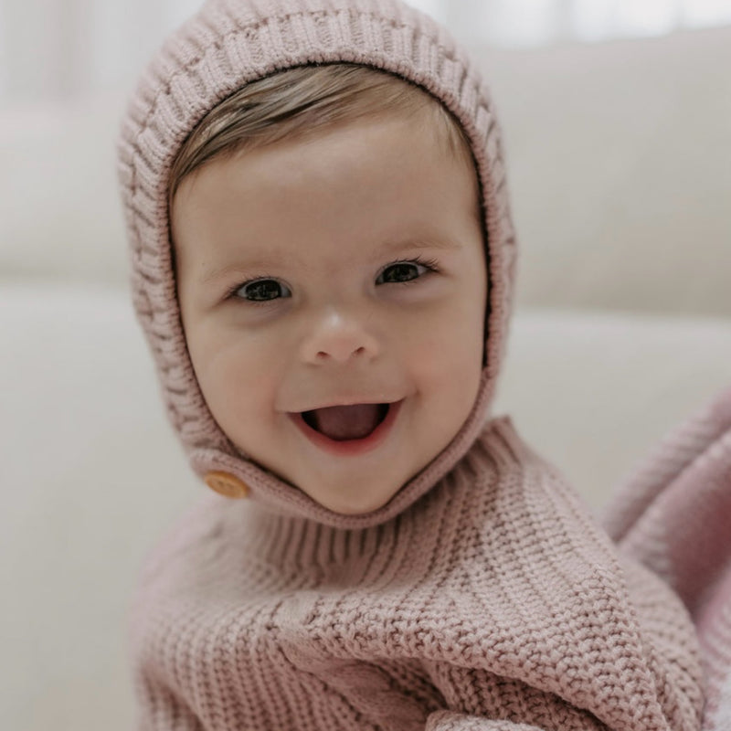 Knitted Romper - Pink.