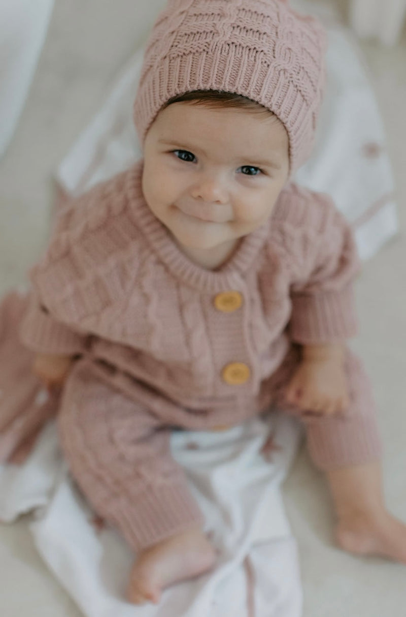 Knitted Onesie - Pink.