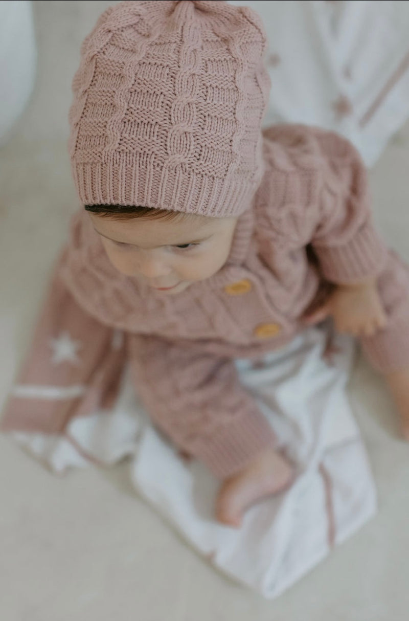 Knitted Onesie - Pink.
