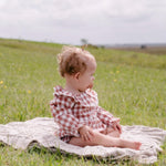 Gingham Check Long Sleeve - Romper.