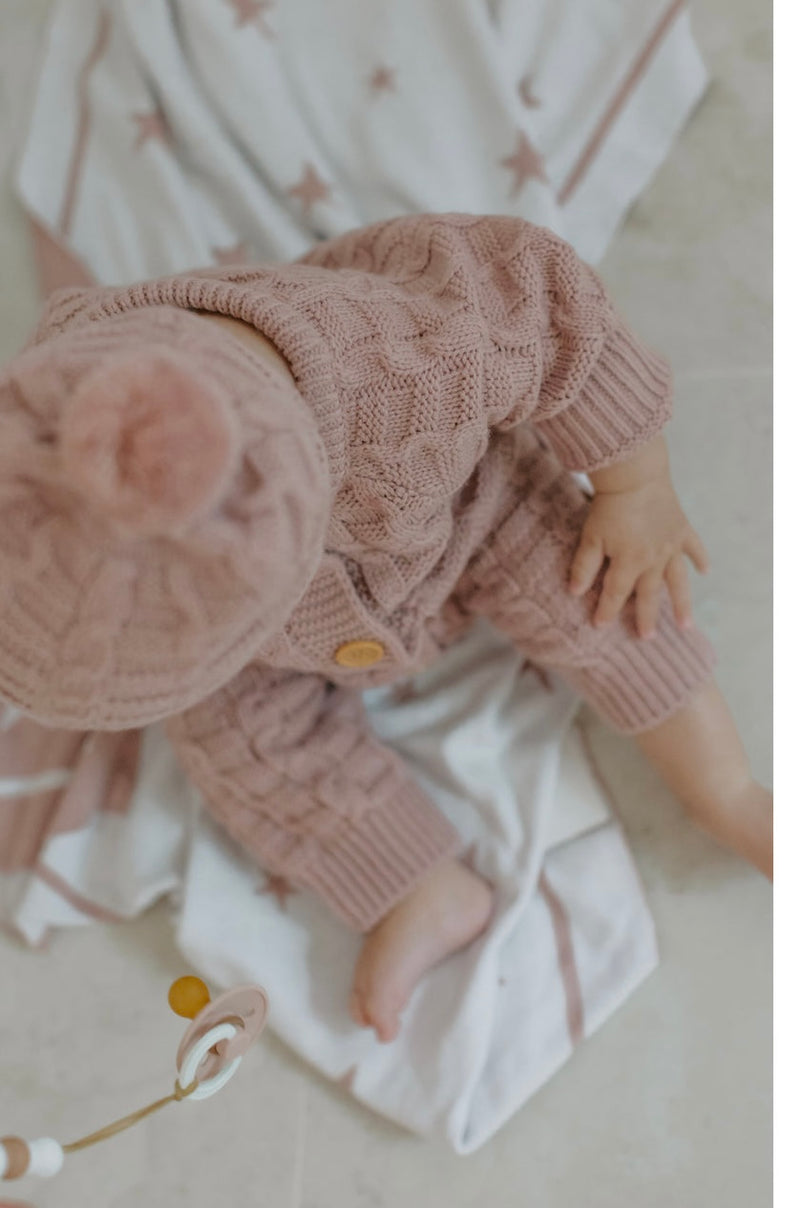 Knitted Onesie - Pink.