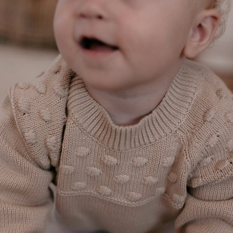 Knitted Spot Detail - Romper.