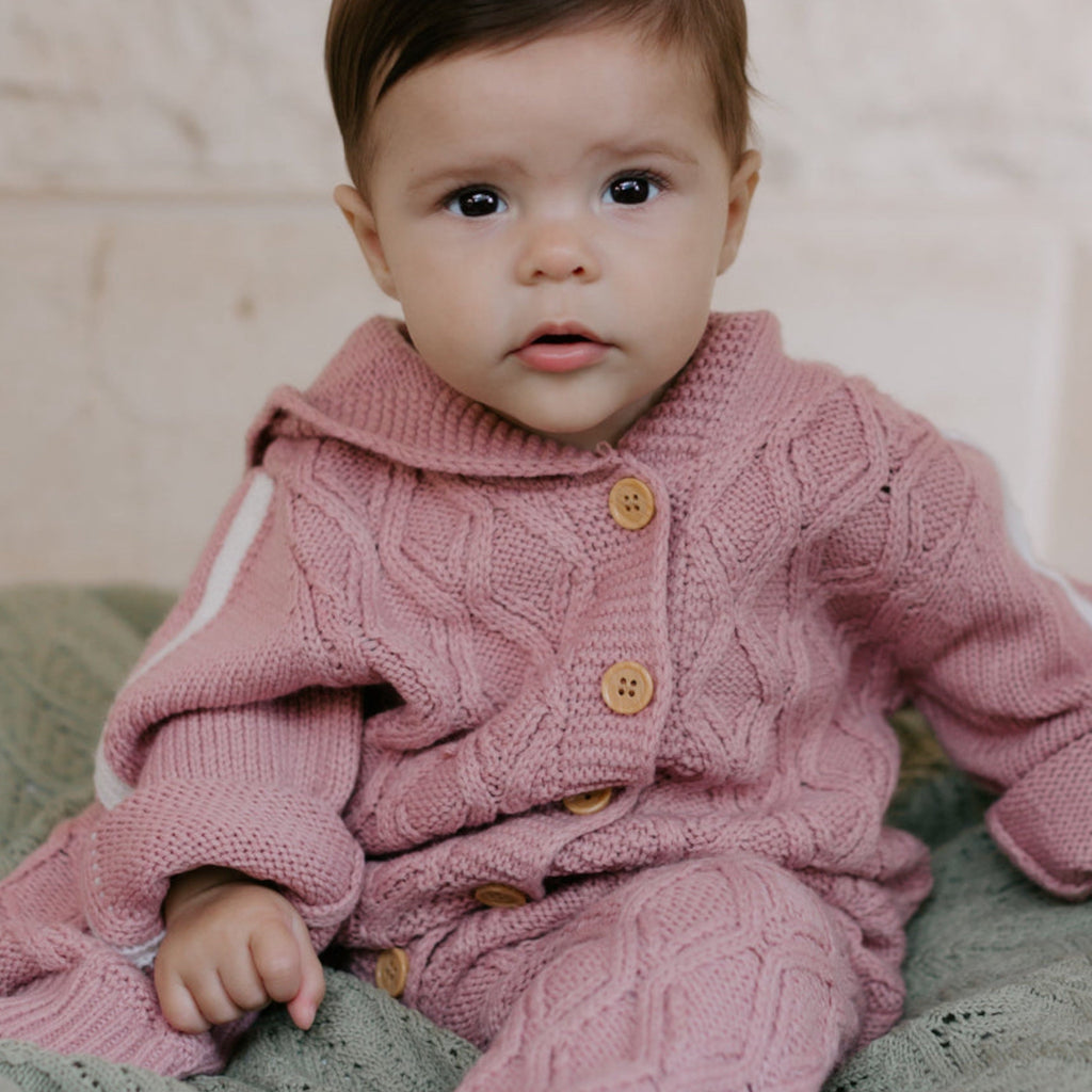 Knitted Hoodie Pink.