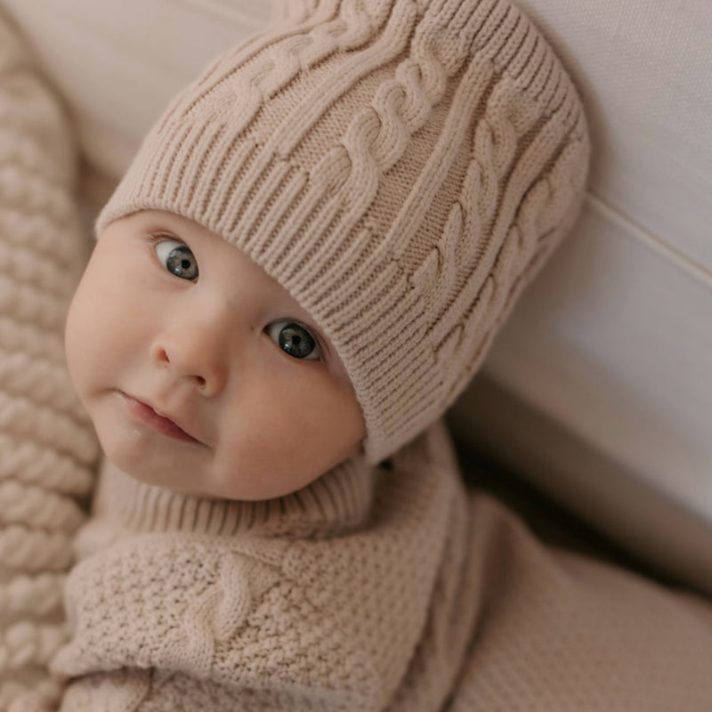 Knitted Romper - Oatmeal.