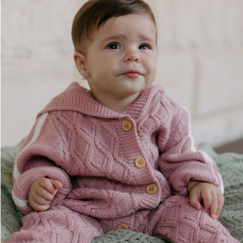 Knitted Hoodie Pink.
