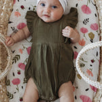 Cotton Ruffle Detail - Playsuit.