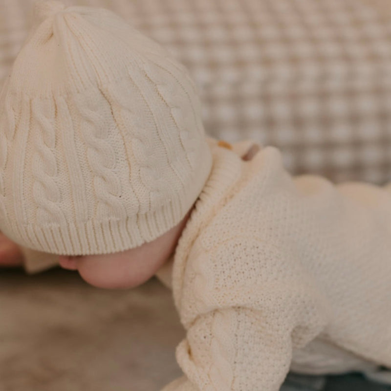 Knitted Romper - Ivory.