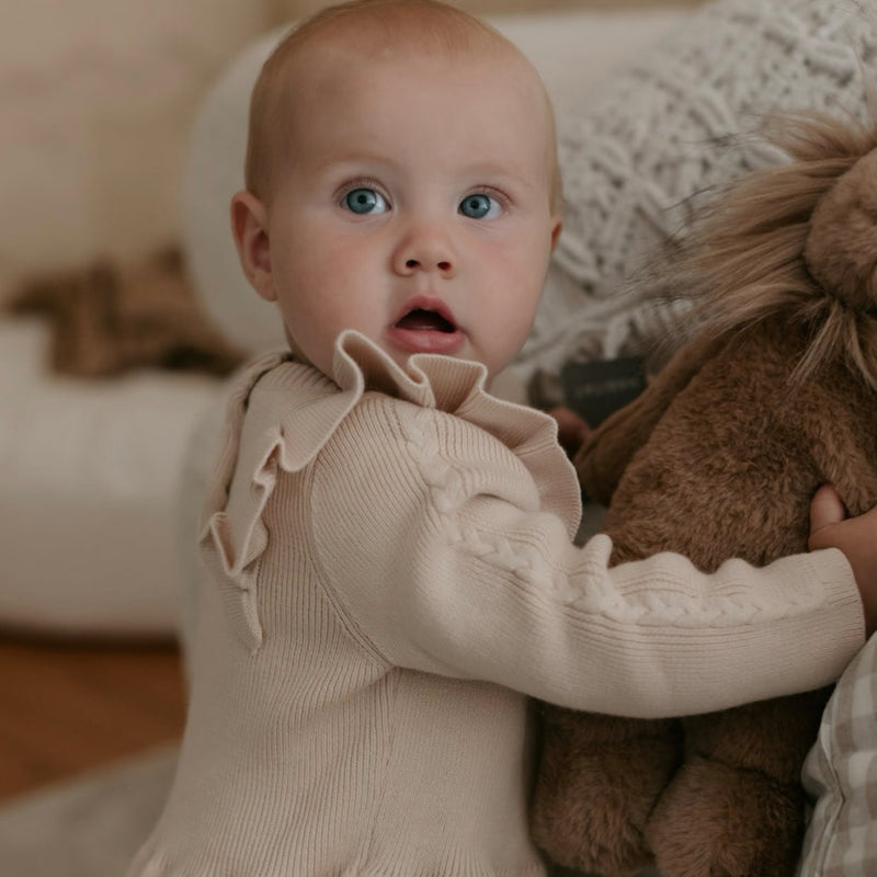 Knitted Romper-Stone.