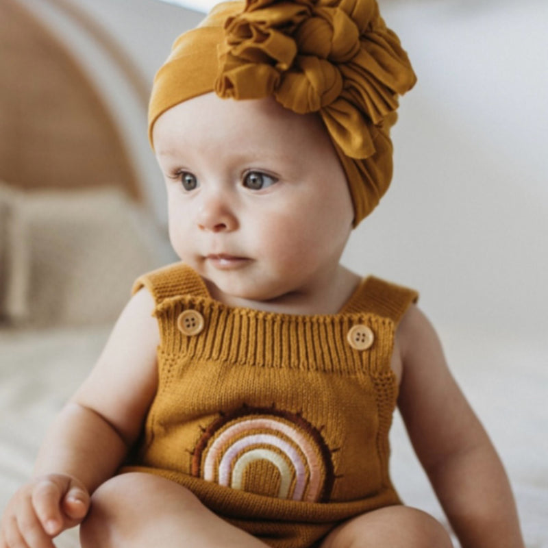 Knitted Rainbow Embroidered - Playsuit.