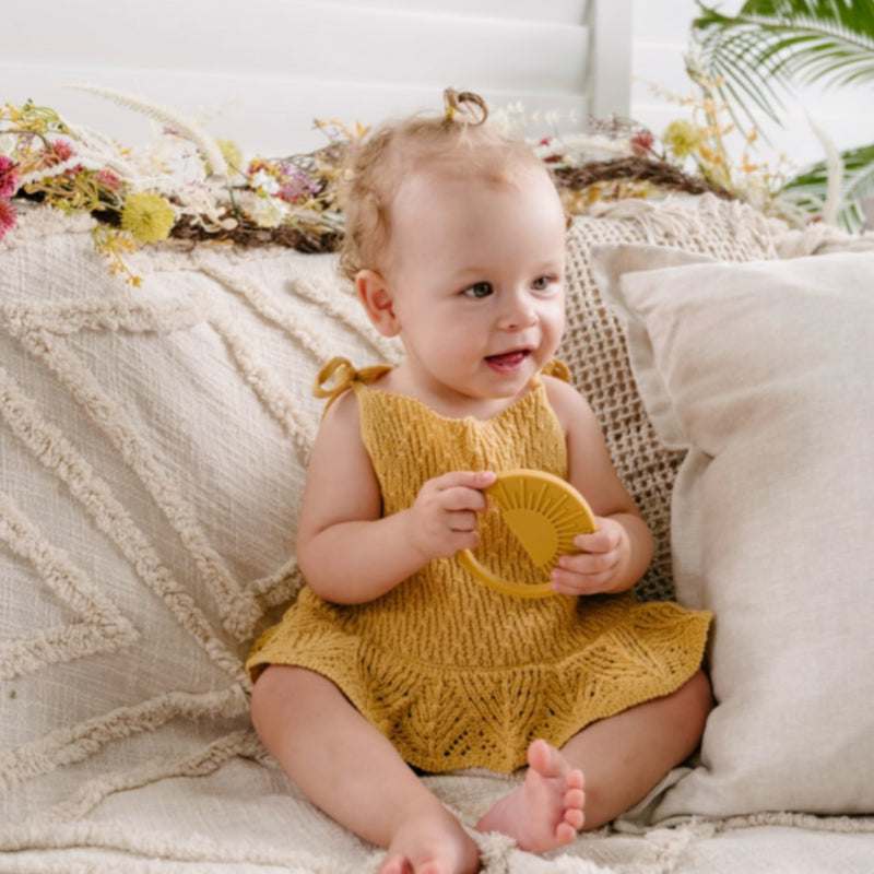 Knitted  Cotton Frill - Romper.