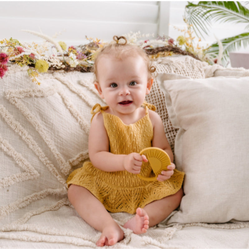Knitted  Cotton Frill - Romper.