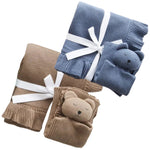 Blanket and Bear Combo - Baby Shower - Newborn Gift Set.