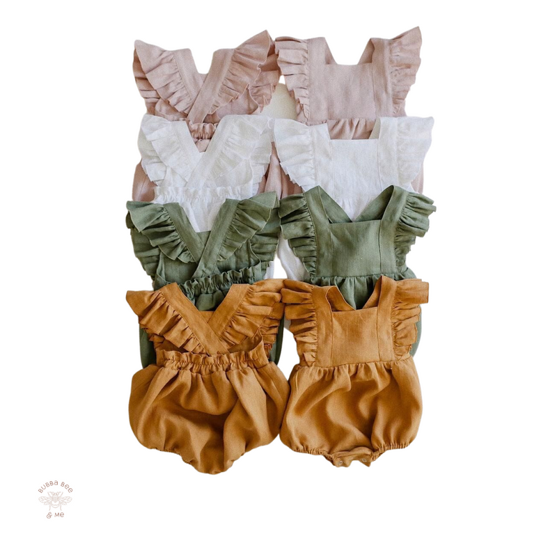 Cotton Ruffle Detail - Playsuit.