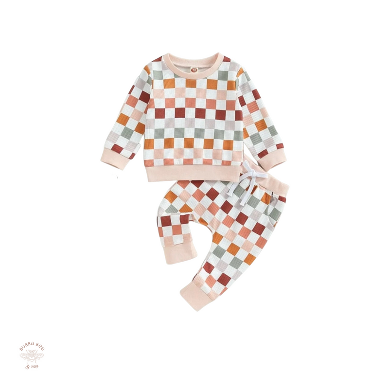 Pastel Checkerboard - 2 Piece Set.