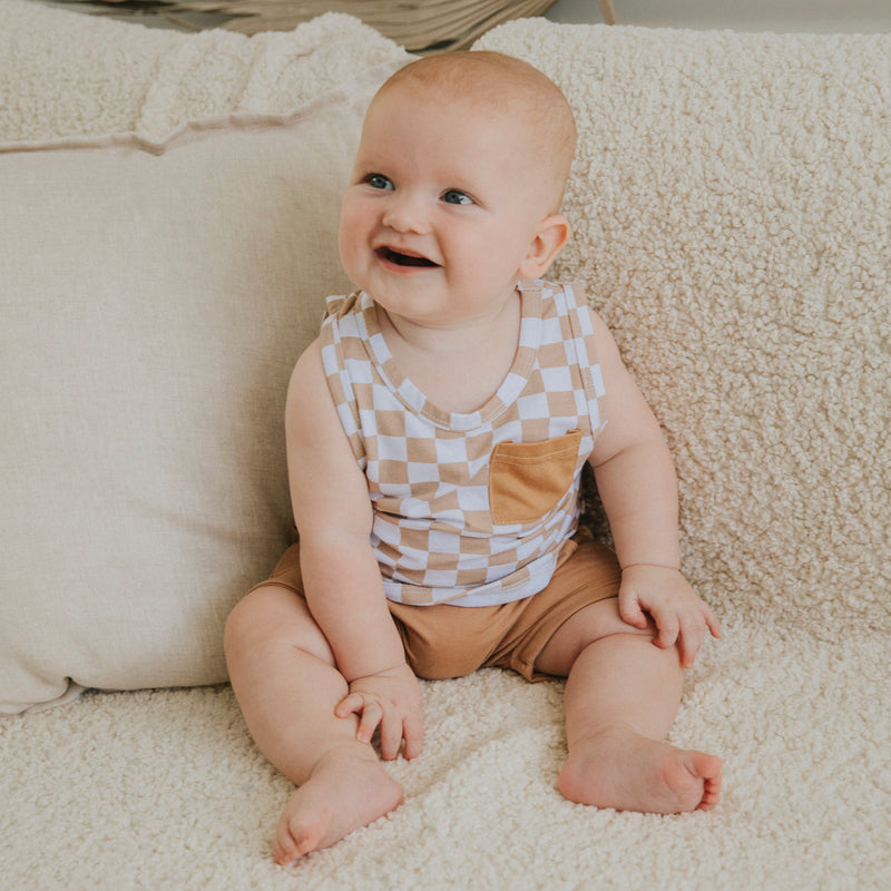 Caramel Check-2 Piece set.