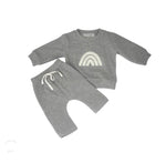 Rainbow Detail Tracksuit- Grey.