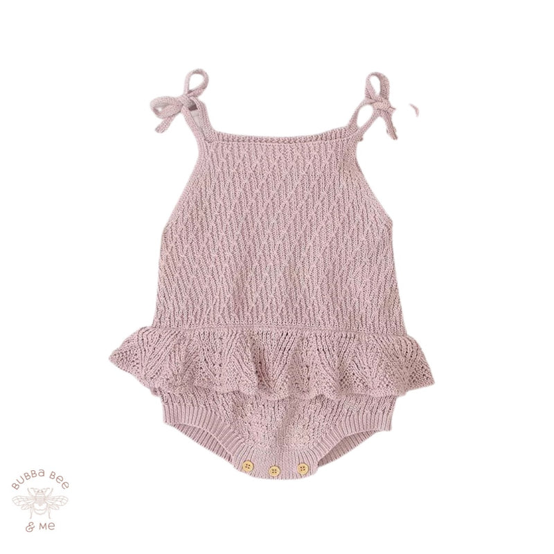 Knitted  Cotton Frill - Romper.