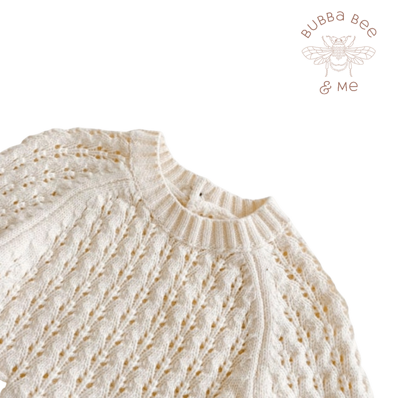 knitted Drawstring Waist - Romper.