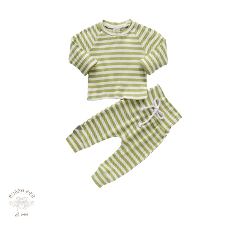 Stripe Waffle Cotton -2 Piece Set.