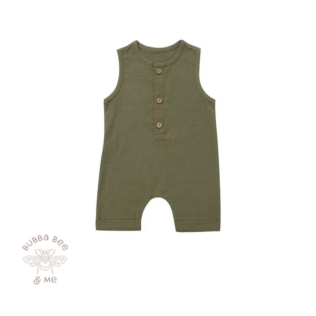 Organic Linen Cotton Romper.