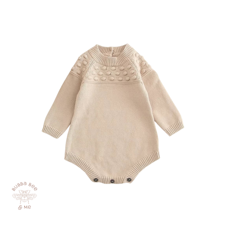 Knitted Spot Detail - Romper.