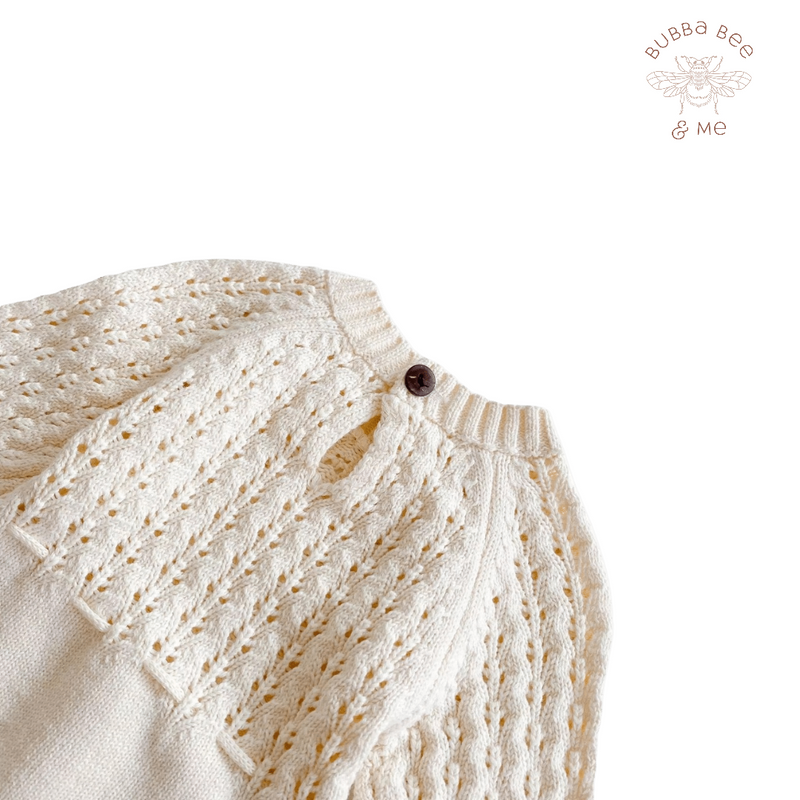 knitted Drawstring Waist - Romper.