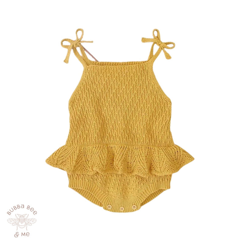 Knitted  Cotton Frill - Romper.