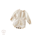 knitted Drawstring Waist - Romper.