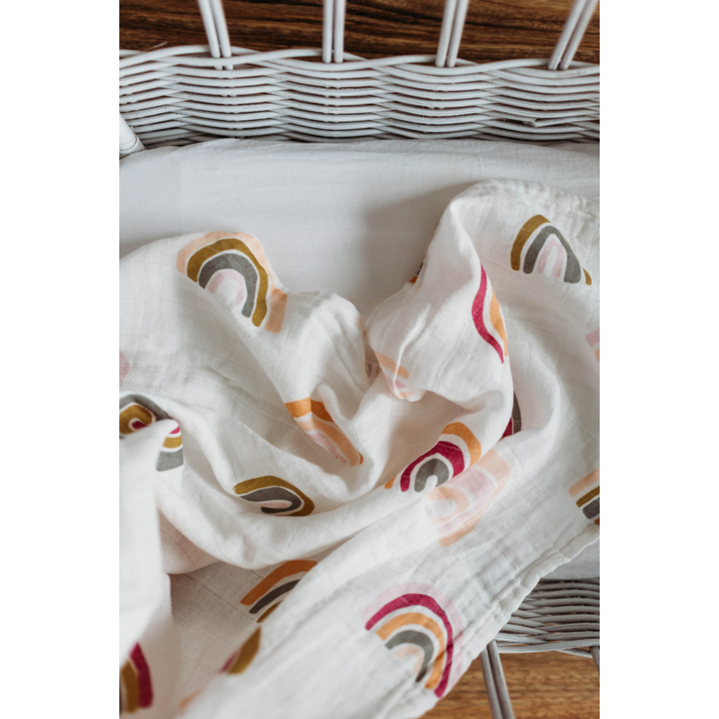 Swaddle - Organic - Pastel Rainbow.