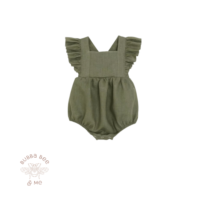 Cotton Ruffle Detail - Playsuit.
