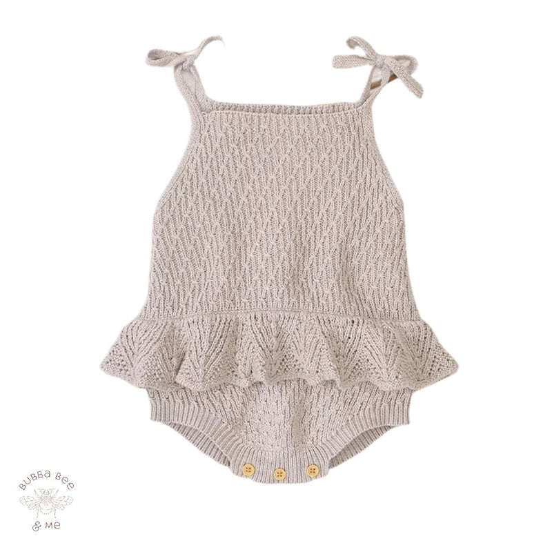Knitted  Cotton Frill - Romper.