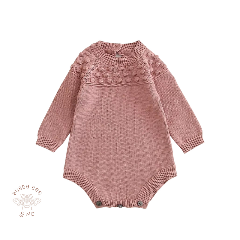 Knitted Spot Detail - Romper.