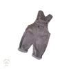 Grey 100% Cotton cord overalls with front pocket, baby boy, Bubba Bee & Me.