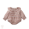 Gingham Check Long Sleeve - Romper.