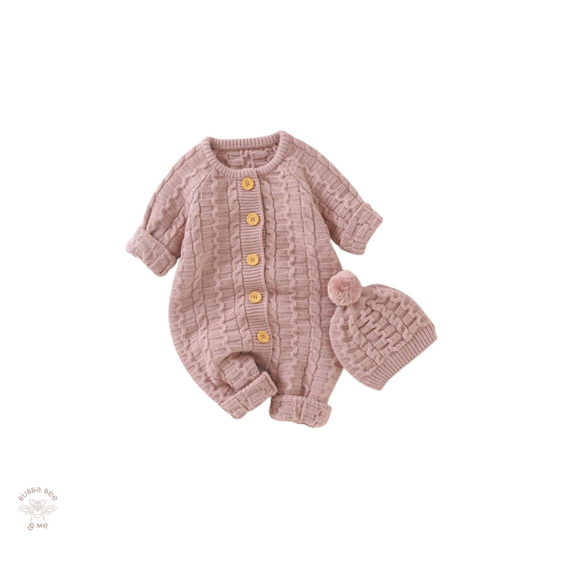 Knitted Onesie - Pink.